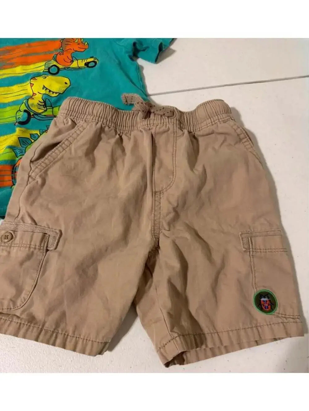 Gymboree 3T Dinosaur T-Shirt and Cargo Shorts Set